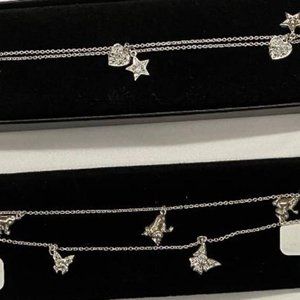 Anklet 925 Sterling frog butterfly heart star NEW